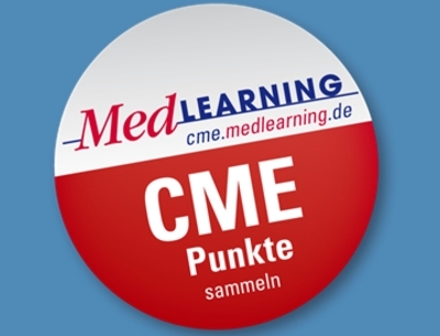 Med Learning rot weißer Button 